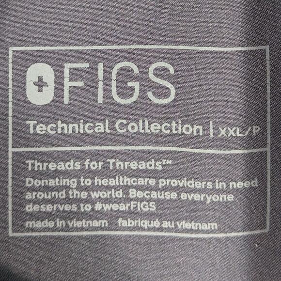 FIGS Technical Collection Gray Scrub Pants XXL Petite Women’s Drawstring Pockets - Picture 4 of 4